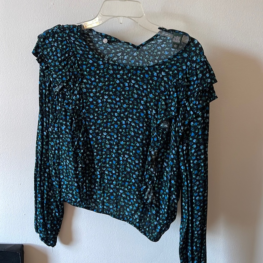 Wild Fable Ruffle Fall Long Sleeve Top